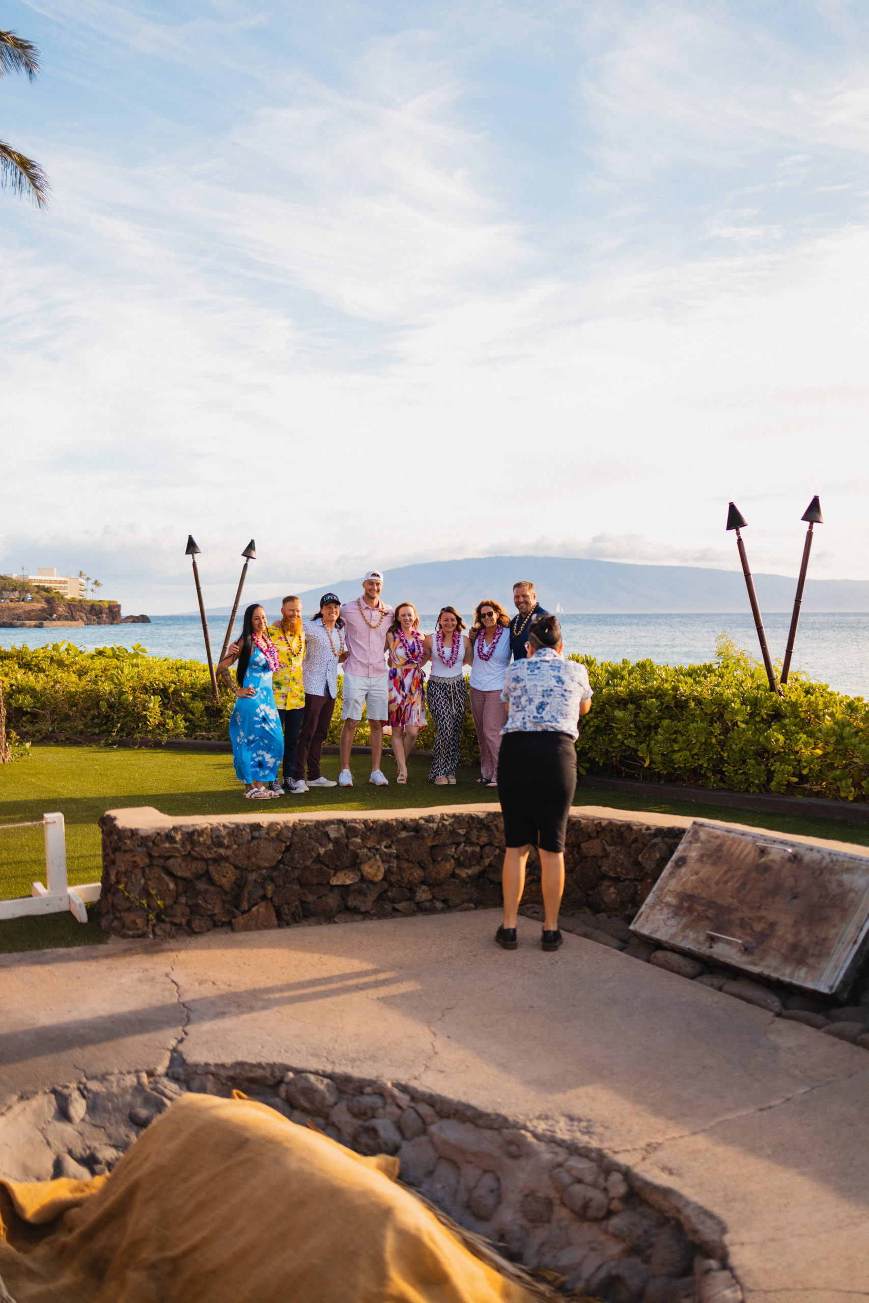 Friends at luau